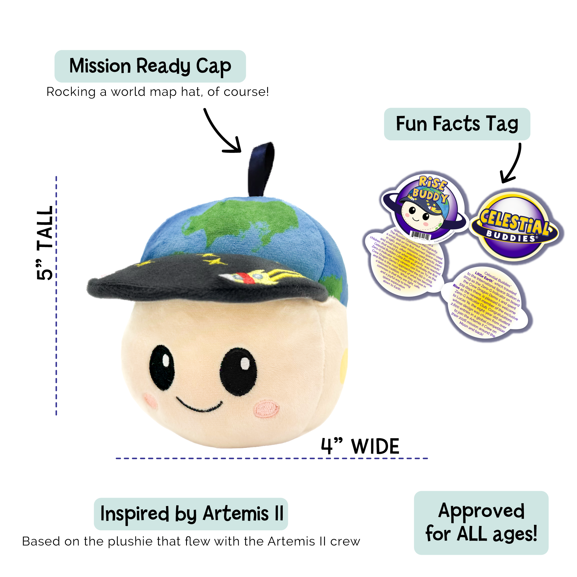 Rise Buddy Plush | Artemis II Zero Gravity Indicator