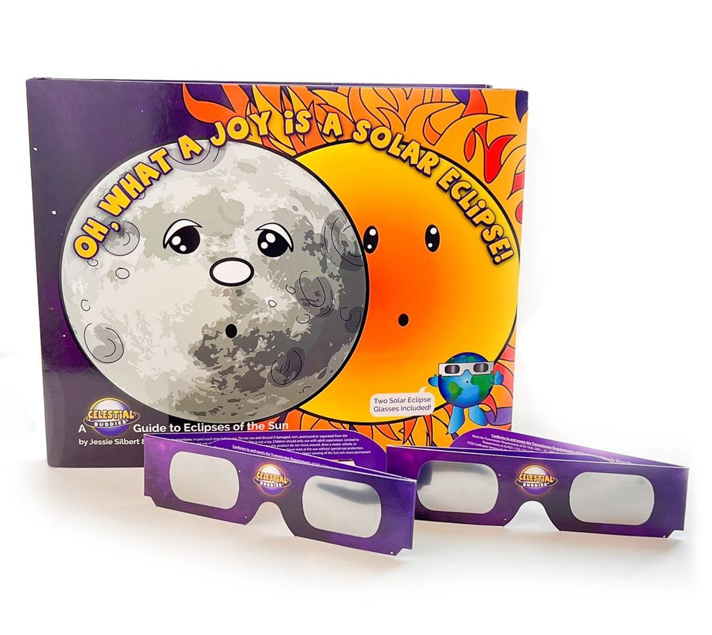 eclipse book with solar eclipse glasses