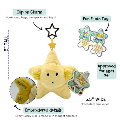 Pisces Zodiac Plush Bag Charm | Lucky Stars Alpherg