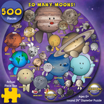 Load image into Gallery viewer, NEW! So Many Moons! 500 Piece Educational Space Puzzle and Poster for Ages 8+
