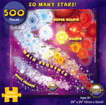 Load image into Gallery viewer, NEW! So Many Stars! 500 Piece Educational Space Puzzle and Poster for Ages 8+
