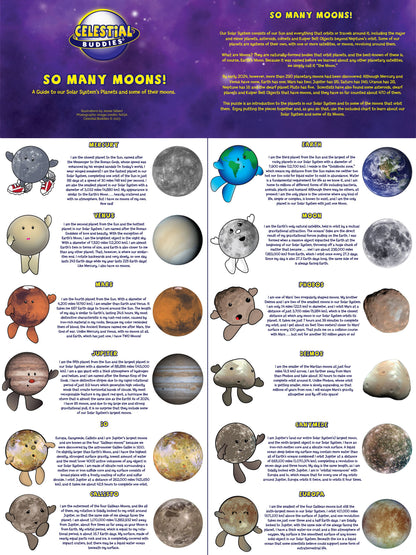 NEW! So Many Moons! 500 Piece Educational Space Puzzle and Poster for Ages 8+