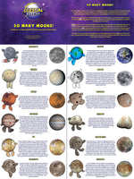 Load image into Gallery viewer, NEW! So Many Moons! 500 Piece Educational Space Puzzle and Poster for Ages 8+
